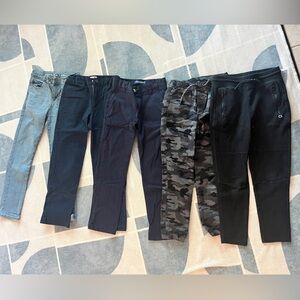 Kids Pants Collection - size 10, Black, Navy, Camo, denim